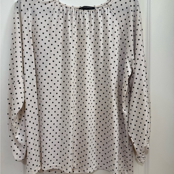 Banana Republic Tops - Banana Republic Black and White Polka Dot Blouse